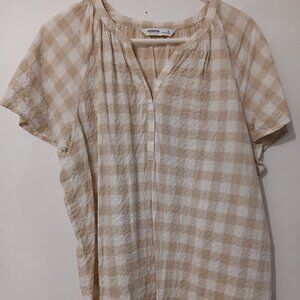 Gingham Print Top